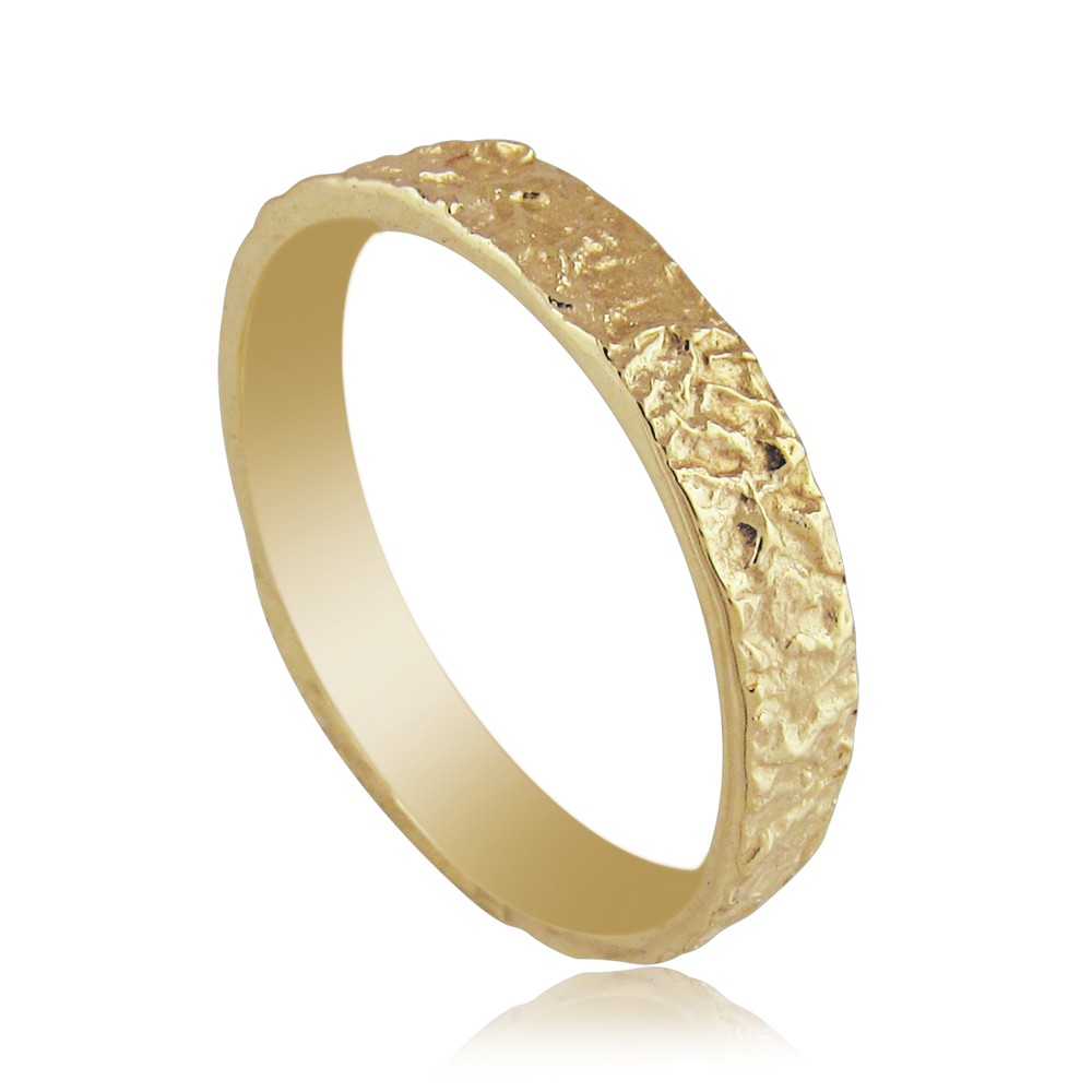 A  thin Yellow gold 14K special design Wedding ring