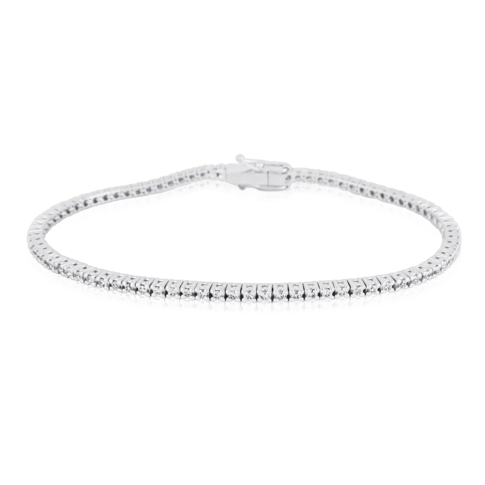 Delicate Tennis Bracelet -White gold&diamonds