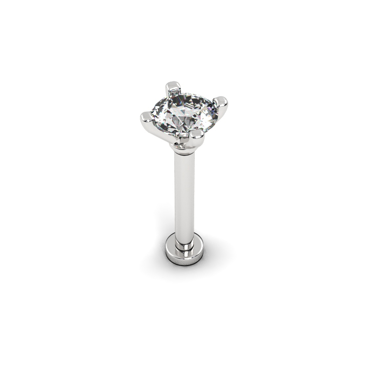 Additional image of Gold Diamond Piercing 0.10 Carat - Available in 9K / 14K / 18K Gold