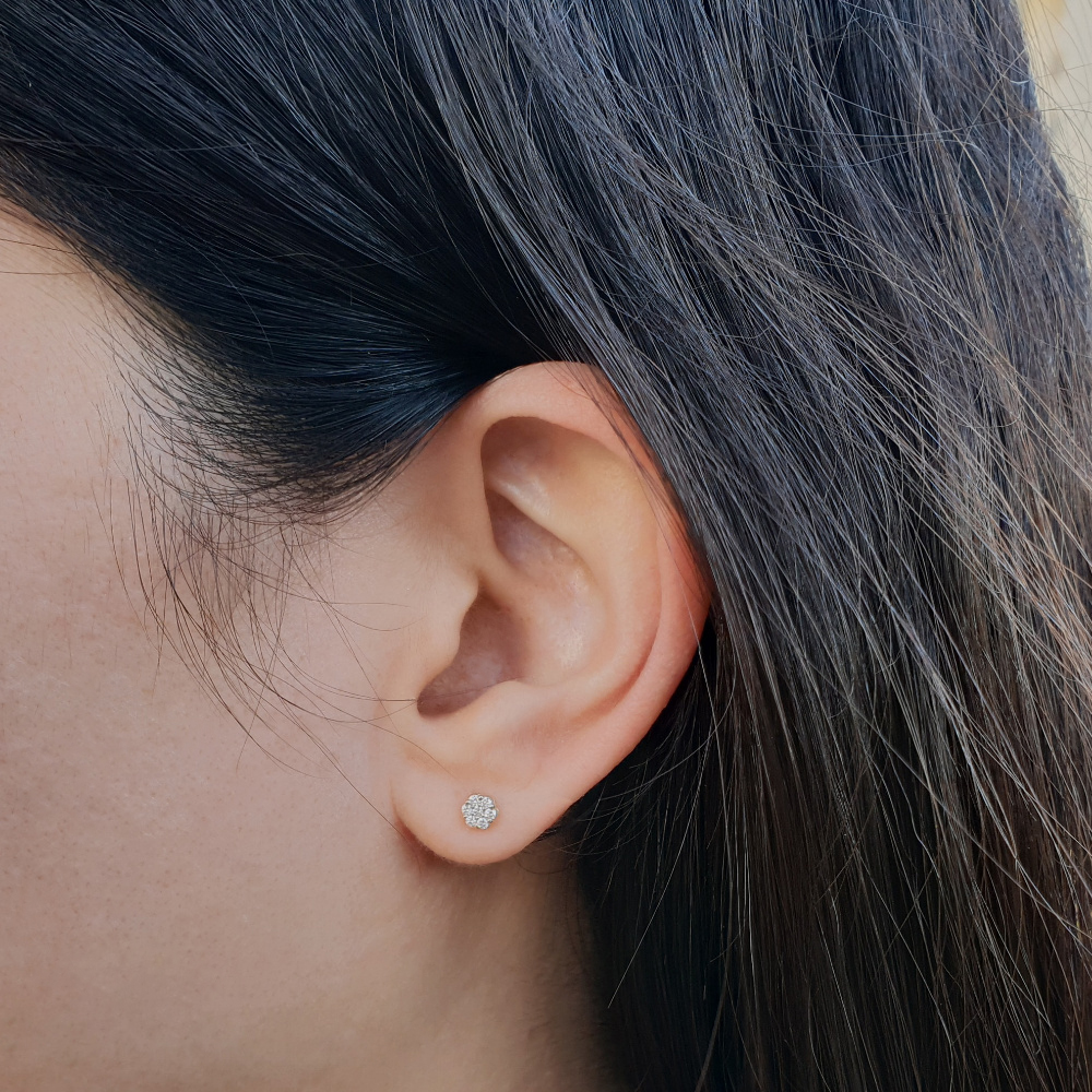 Additional image of 0.14ct Diamond Stud Earrings