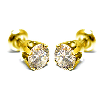 Realistic picture of  14K Gold 0.20ctw Diamond Stud Earrings 