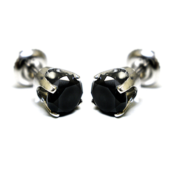  14K Gold 0.20ctw Black Diamond Stud Earrings 