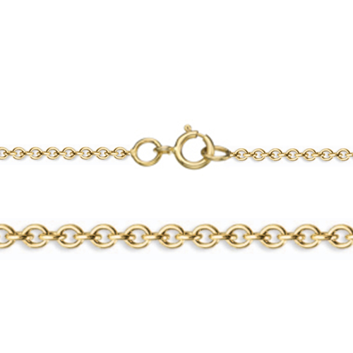 20" Length 14K Gold  0.9mm Width Rolo Gold Chain