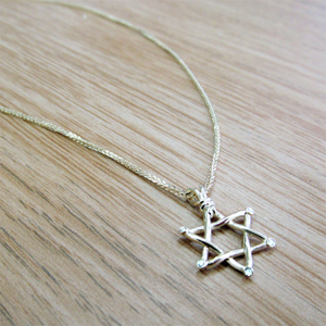 Additional image of  Unique Star of David Diamond Pendant Necklace
