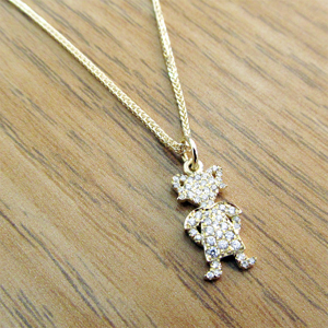 Realistic picture of Baby Girl Full Diamonds Pendant 