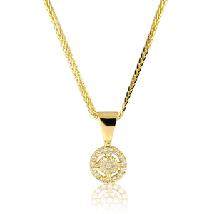 0.11ctw Diamond "Halo" Pendant