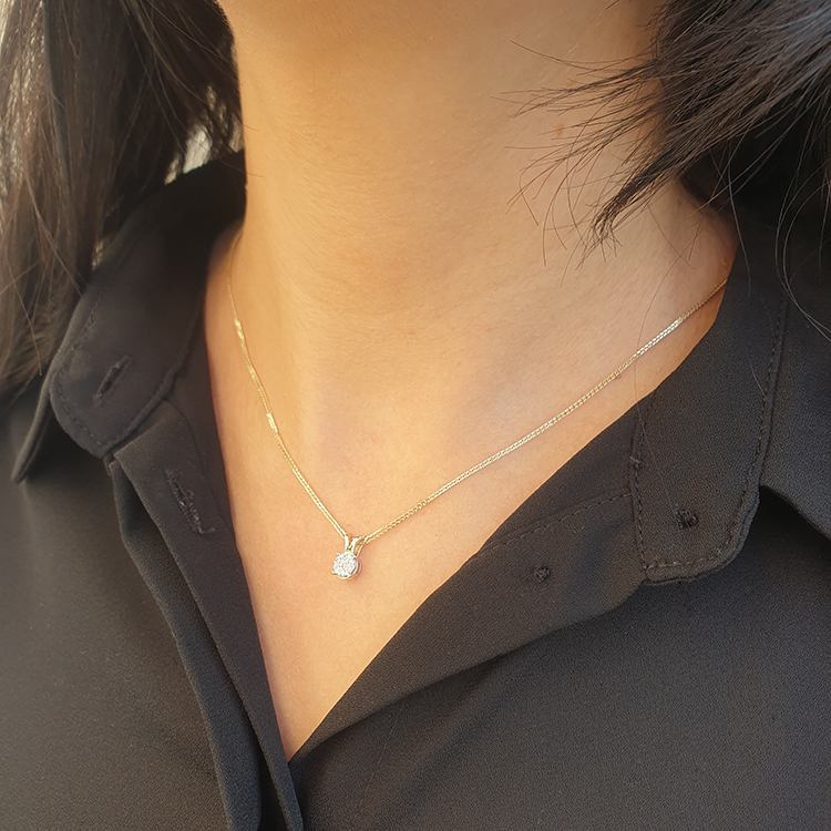 Additional image of A Half Carat Diameter Classic Diamond Pendant