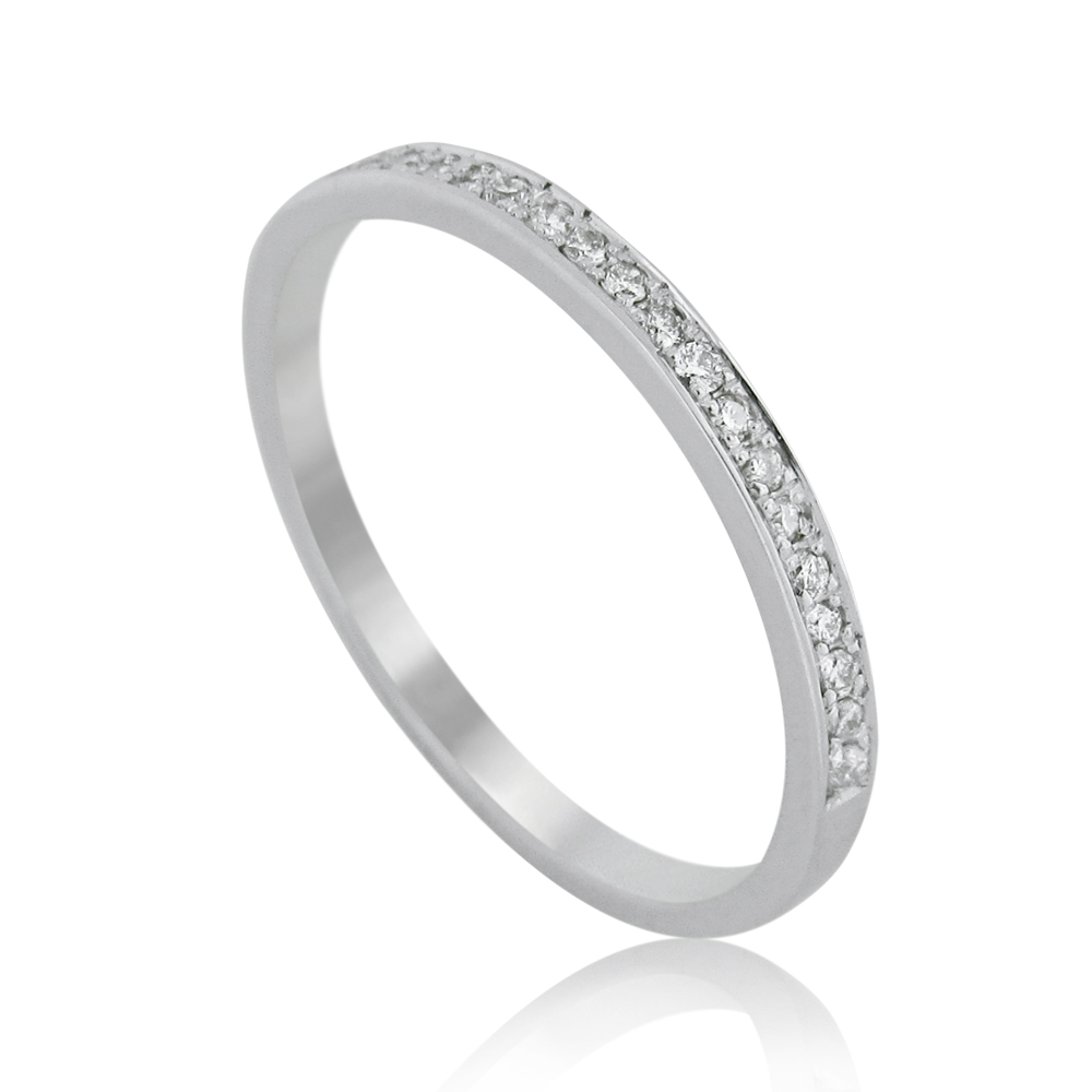 14K Gold 0.10ctw Half Eternity Ring