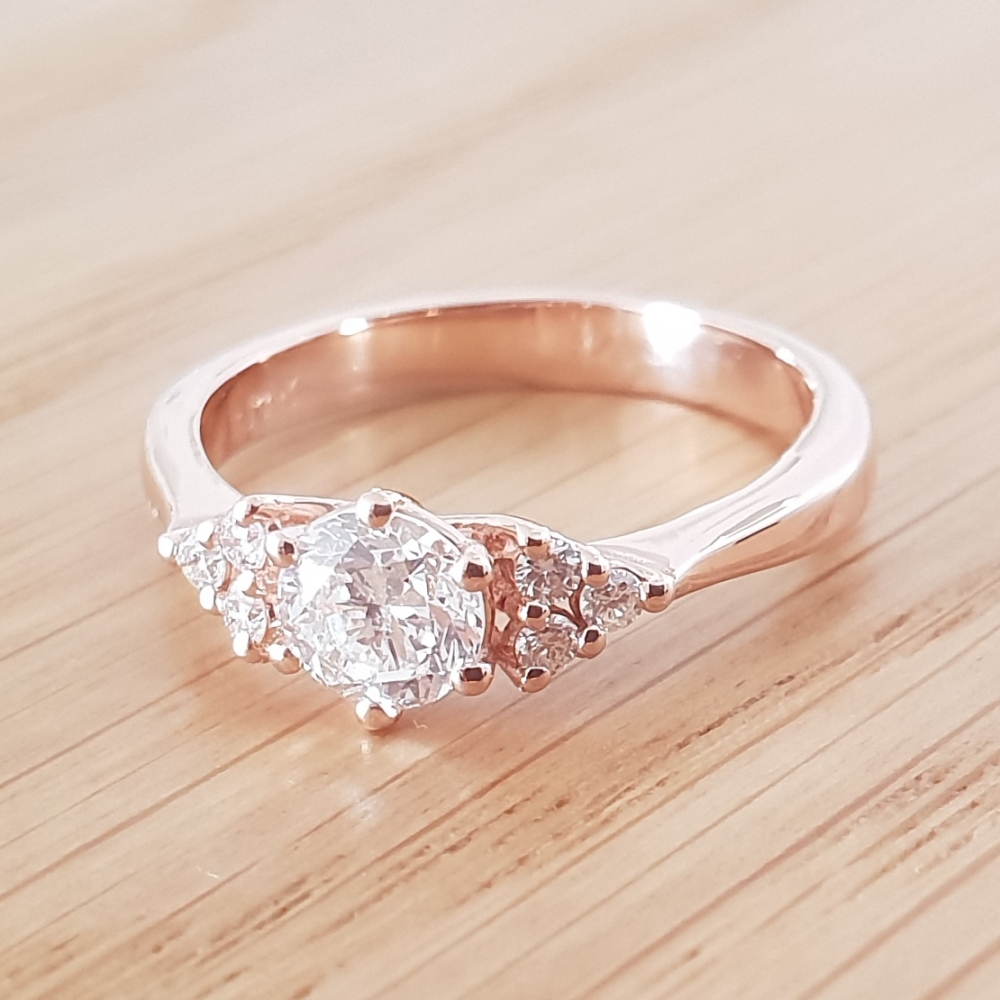14K Rose Gold 0.49ctw Diamond Engagement Ring