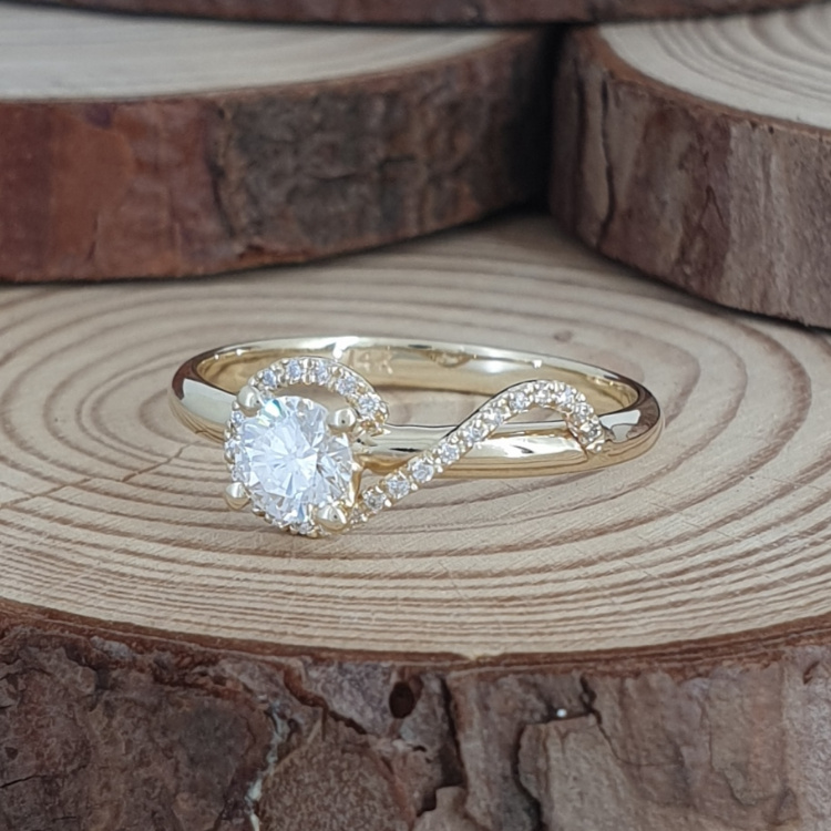 תמונה נוספת של התכשיט טבעת אירוסין מעוצבת במחיר יצרן