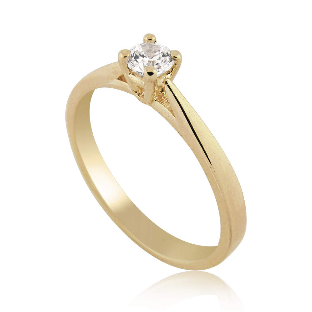 14k Gold 0.05ct Diamond classic solitaire Engagement Ring - limited time price