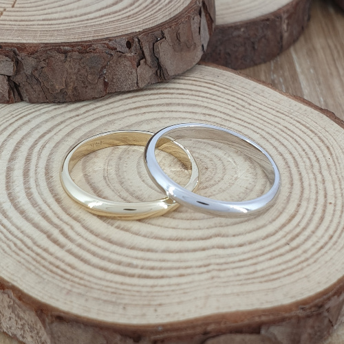 תמונה אמיתית של טבעת נישואין קלאסית