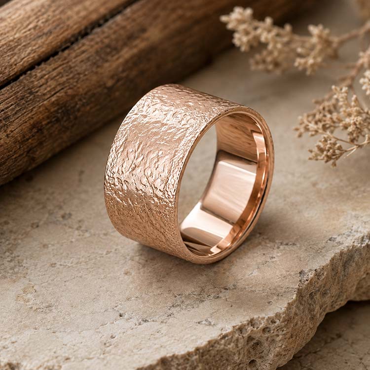 Additional image of  A special wide and special 14K gold ring