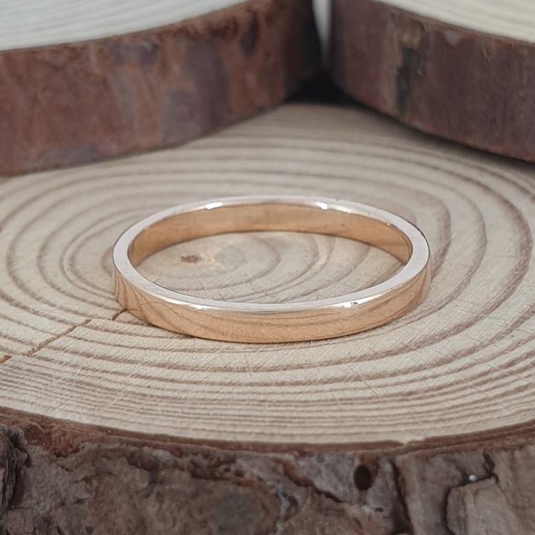 14k Gold Flat Wedding ring