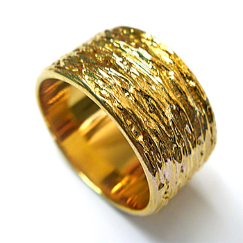 14k Yellow Gold Wide Wedding Ring