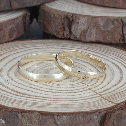 Additional image of 3mm Dome Shaped Traditional Comfort Fit Wedding Band in 14k Gold