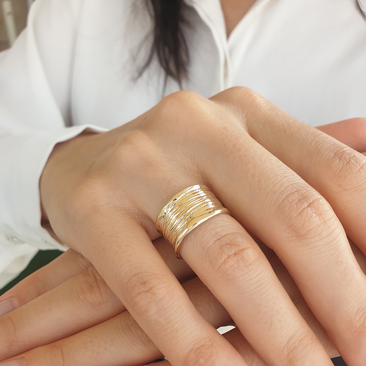 Realistic picture of Solid Gold Wide Wedding Ring