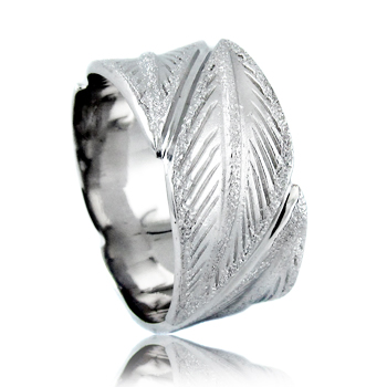טבעת נישואין דגם "עלים"