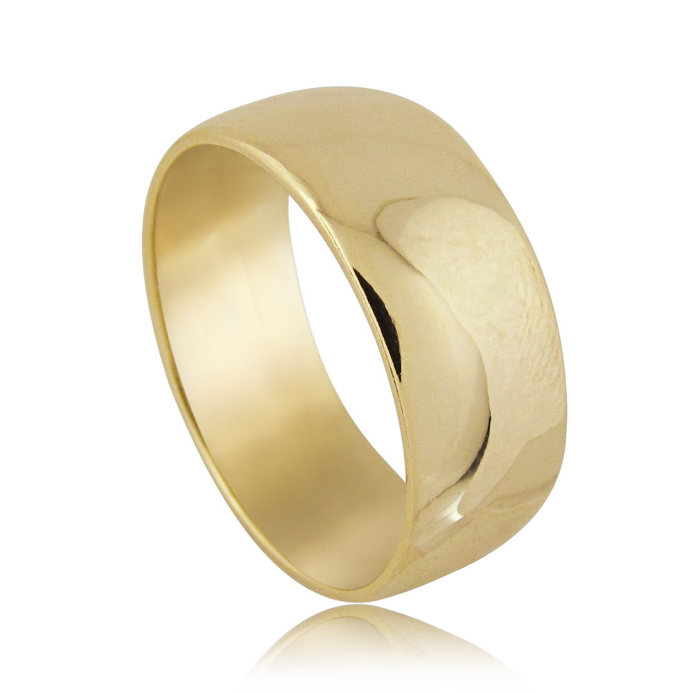 14k Yellow Gold Slight Dome Classic Wedding Ring