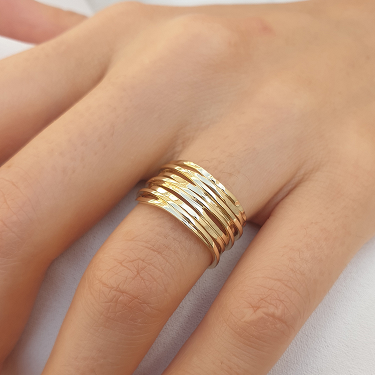 A special handmade wires design gold 14K wedding ring