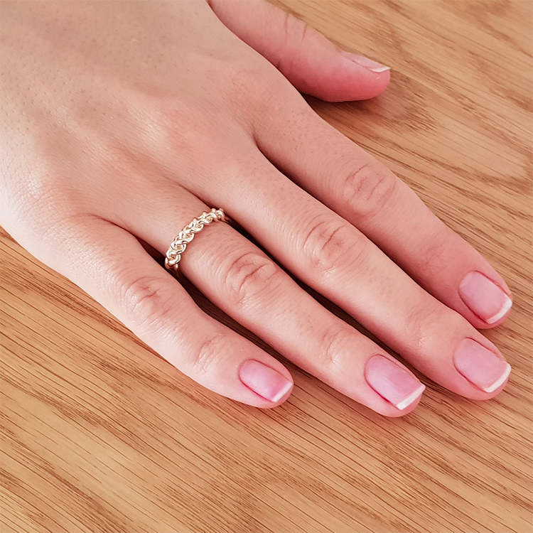 Additional image of 14K Yellow Gold Half Braided Ring