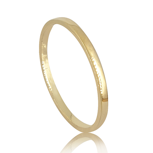 14k Gold Flat and Thin Gold Ring
